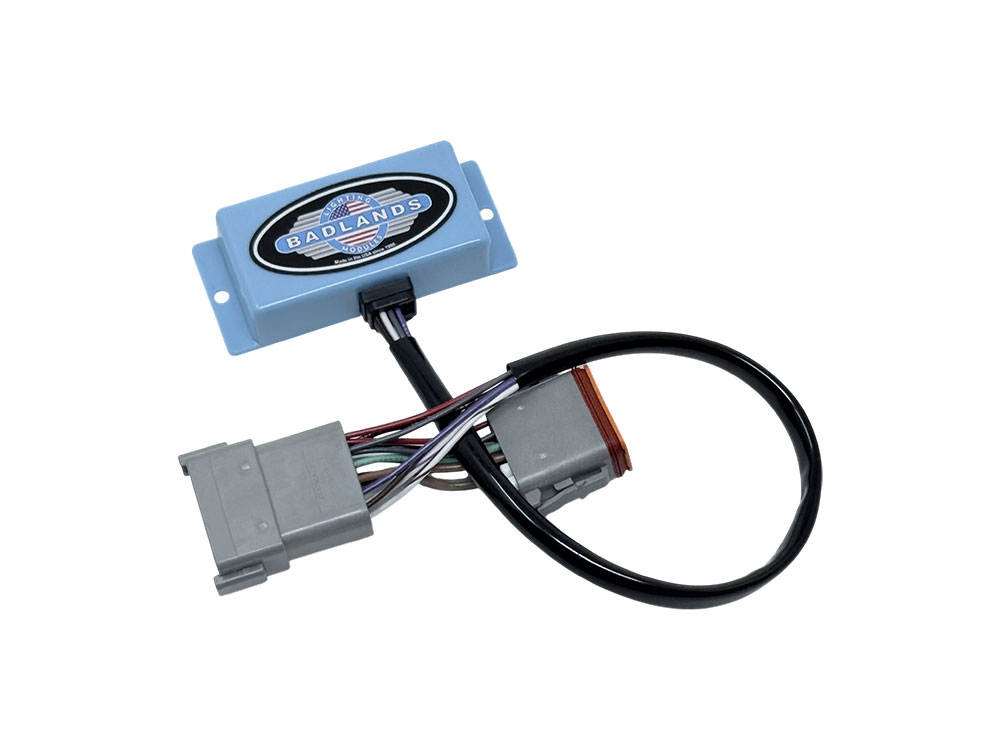 Badlands Plug-n-Play ATS Self Cancelling Turn Signal Module. Fits Softail 2001-2010, Dyna 2001-2011, Touring 2001-2013 & Sportster 2004-2013 when using along with OEM TSM or TSSM