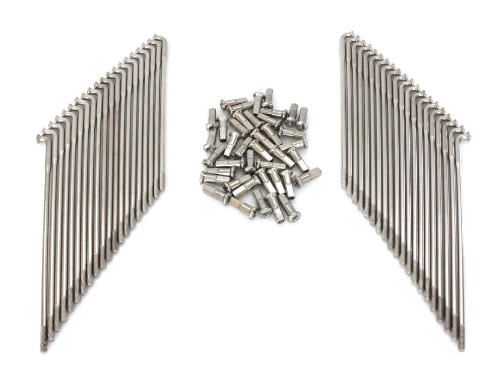 17in. Stainless Steel Spokes; Fits the Genuine H-D Smooth Profile Rim when used in conjunction with 1997up H-D style Rear Hub or H-D Style Wide Glide Front Hub.