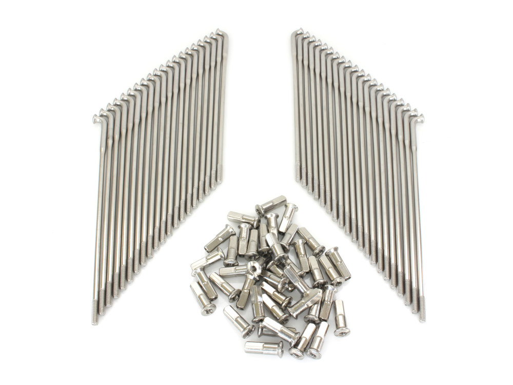 16in. Spokes - Stainless Steel. Fits Original Style H-D Deep Drop Center Rim when used in conjunction with 1936-1996 H-D style Rear Hub or H-D Style Wide Glide Front Hub.