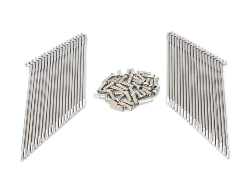 21in. Spokes - Stainless Steel. Fits Original Style H-D Drop Center Rims & Genuine H-D Smooth Profile Rims when used in conjunction with 1997up H-D style Wide Glide Front Hub.