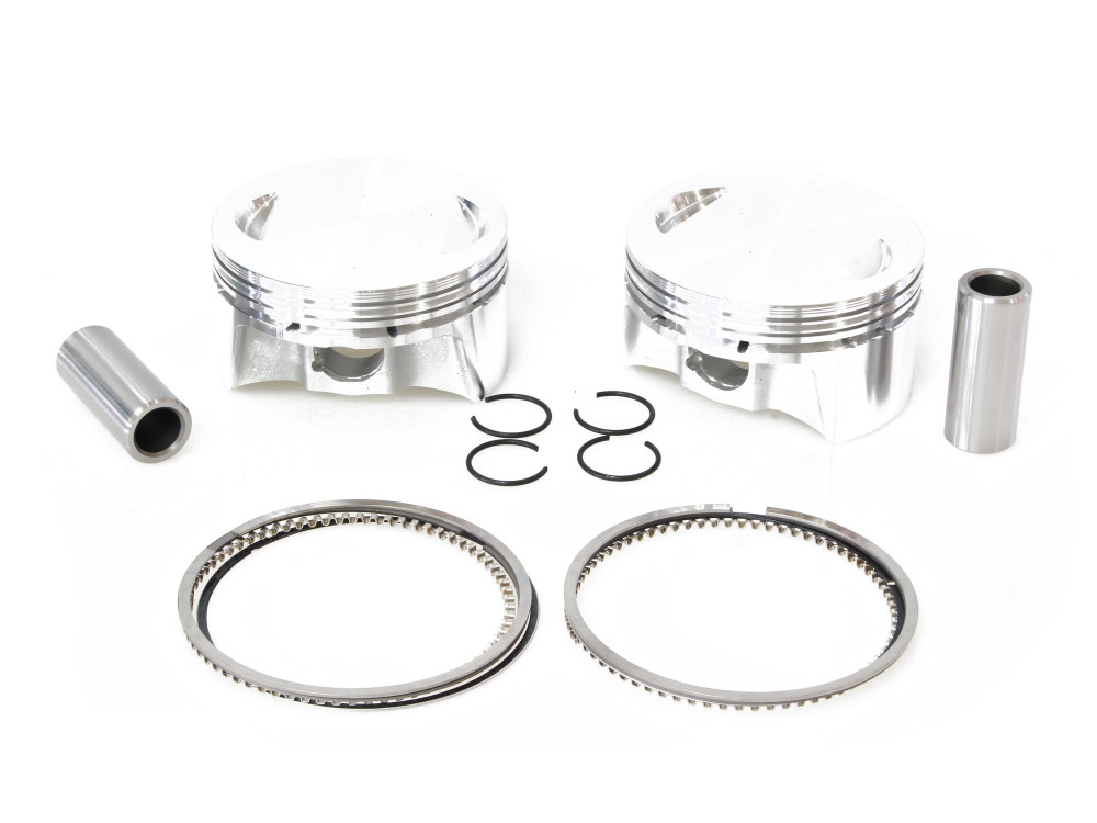Std Pistons with 9.5:1 Compression Ratio. Fits Big Twin 1999-2006 with 88ci to 98ci Big Bore Twin Cam Engine.
