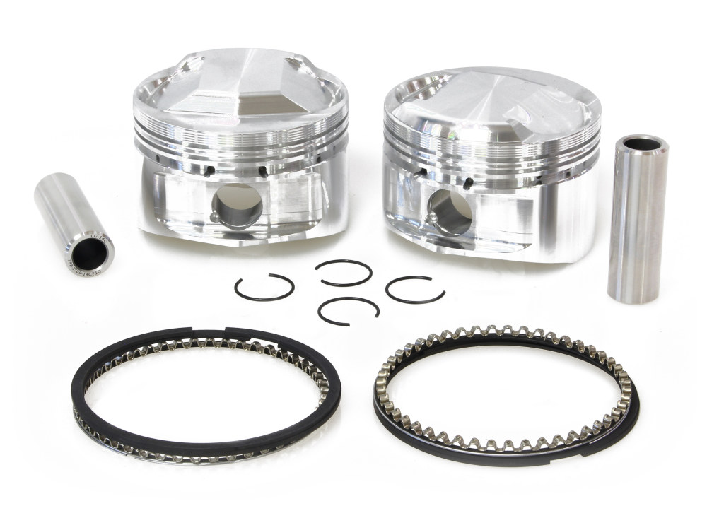 Std Pistons with 10.5:1 Compression Ratio. Fits Big Twin 1984-1999 with Evo Engine.