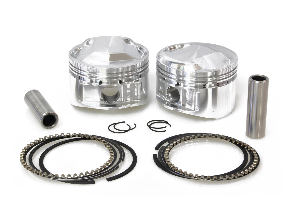 +.020in. Pistons with 10.5:1 Compression Ratio. Fits Big Twin 1984-1999 with Evo Engine.