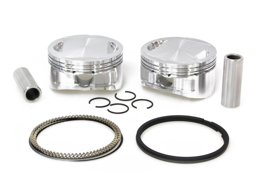 Std Pistons with 10.25:1 Compression Ratio. Fits Big Twin 2007-2017 with 103ci & Big Bore 96ci to 103ci Twin Cam Engine.