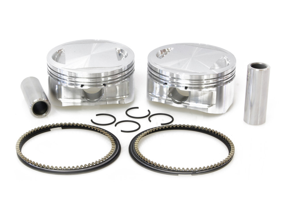 +.010in. Pistons with 10.25:1 Compression Ratio. Fits Big Twin 2007-2017 with 103ci & Big Bore 96ci to 103ci Twin Cam Engine.