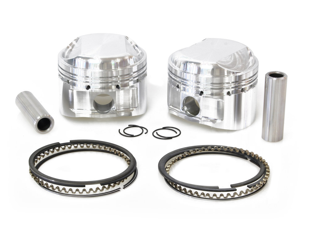 +.030in. Pistons with 8.5:1 Compression Ratio. Fits Big Twin 1941-1979 with 74ci Shovel Engine.