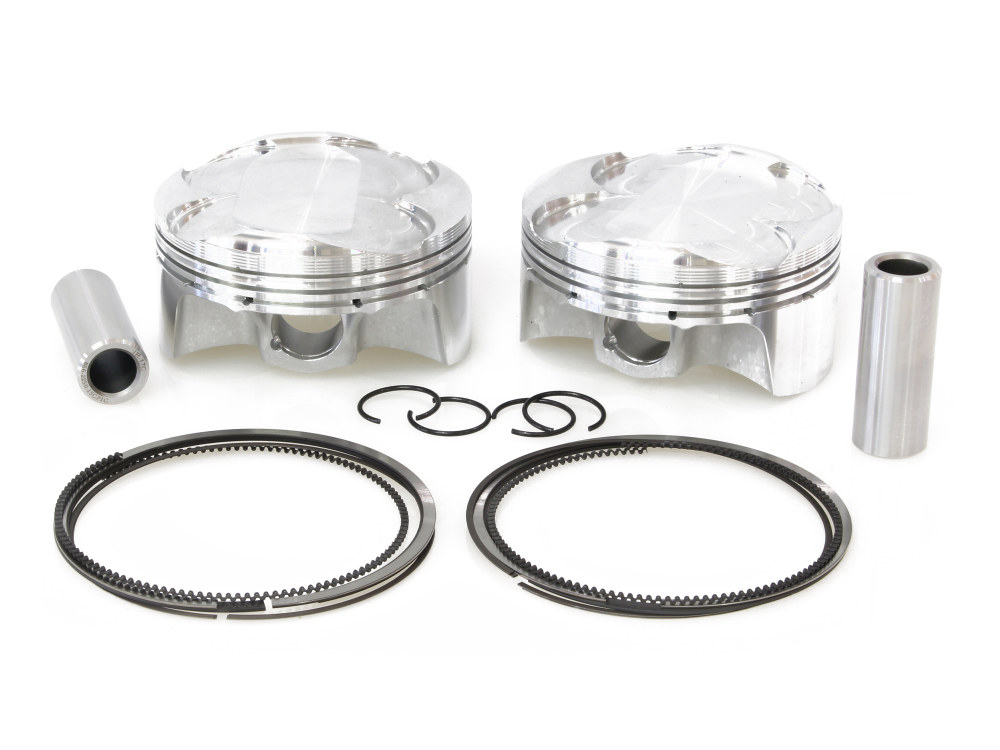 Std Pistons with 14.0:1 Compression Ratio. Fits V-Rod 2002-2007 Stock Bore/Stock Stroke.