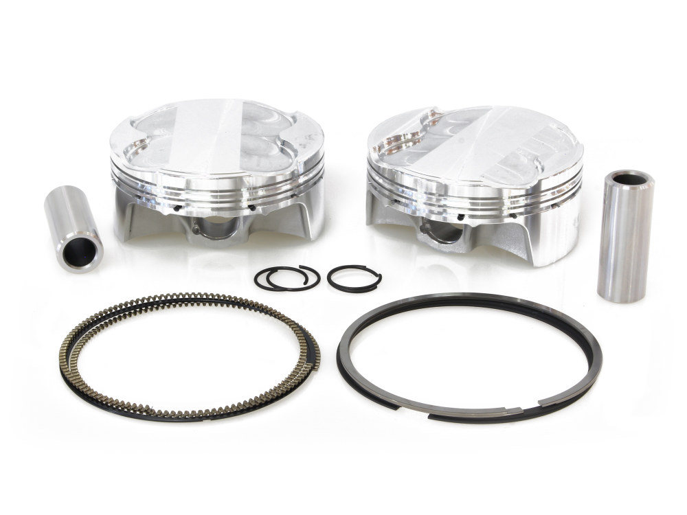 Std Pistons with 12.0:1 Compression Ratio. Fits V-Rod 2008-2017 Stock Bore/Stock Stroke.