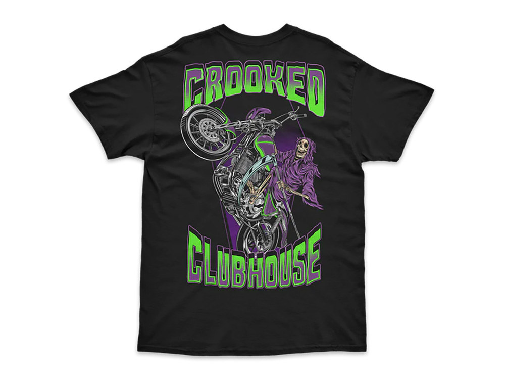 Crooked Clubhouse Coffin Up Short Sleeve Tee. Large.