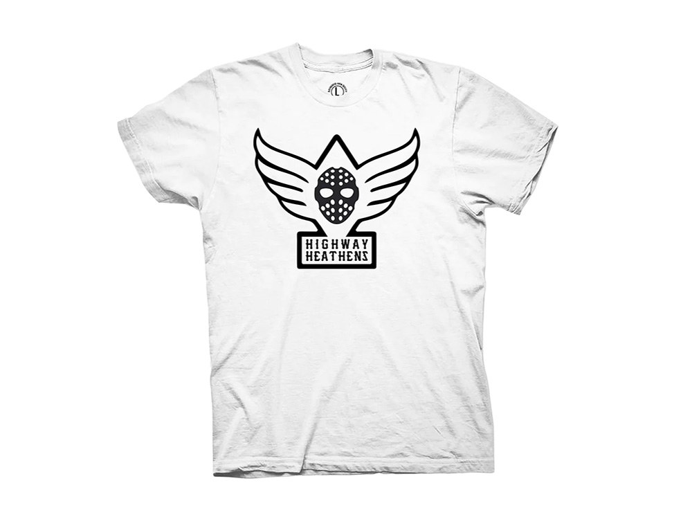 Crooked Clubhouse White Hockey Wings Short Sleeve Tee. X-Large.