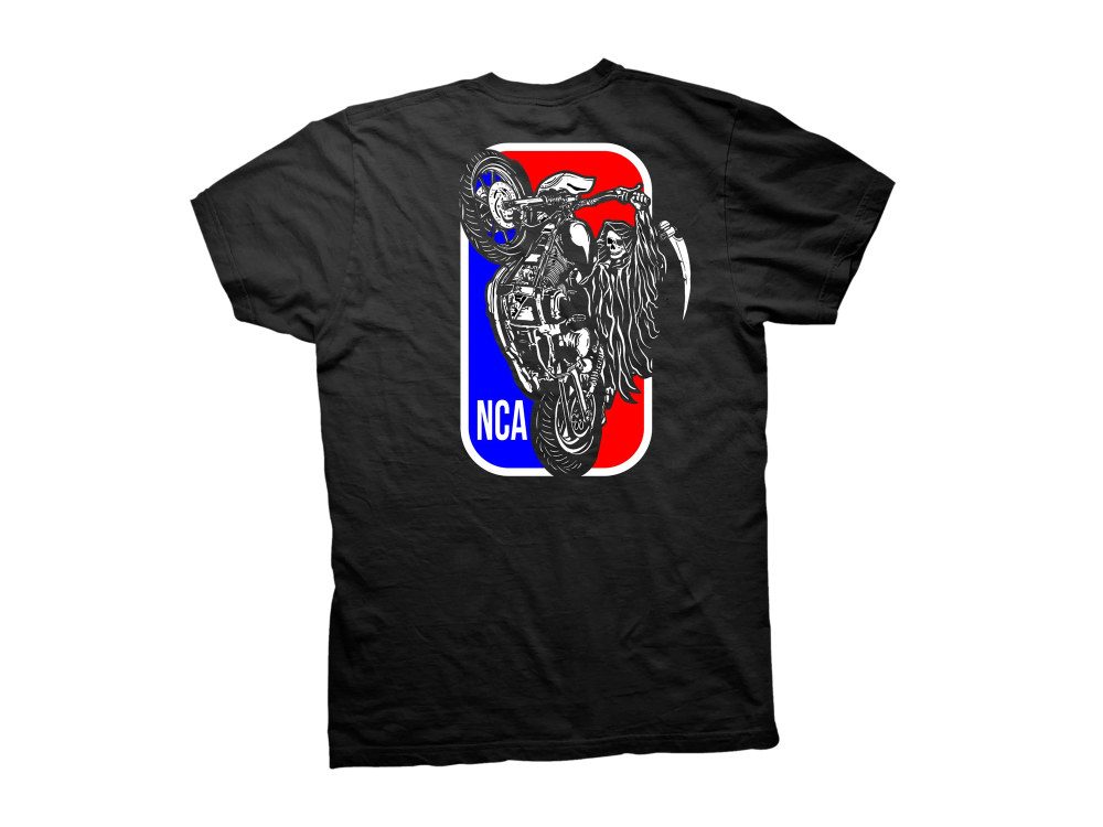 Crooked Clubhouse Black NCA Short Sleeve Tee. Large.