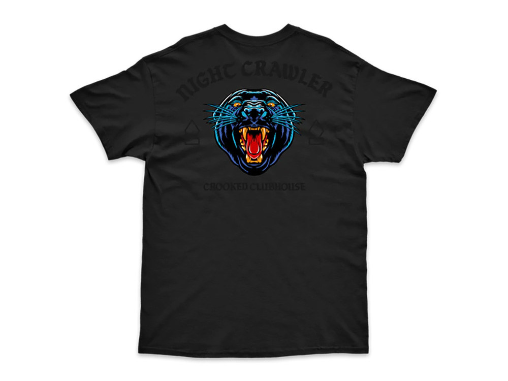 Crooked Clubhouse Night Crawler Short Sleeve Tee. X-Large.