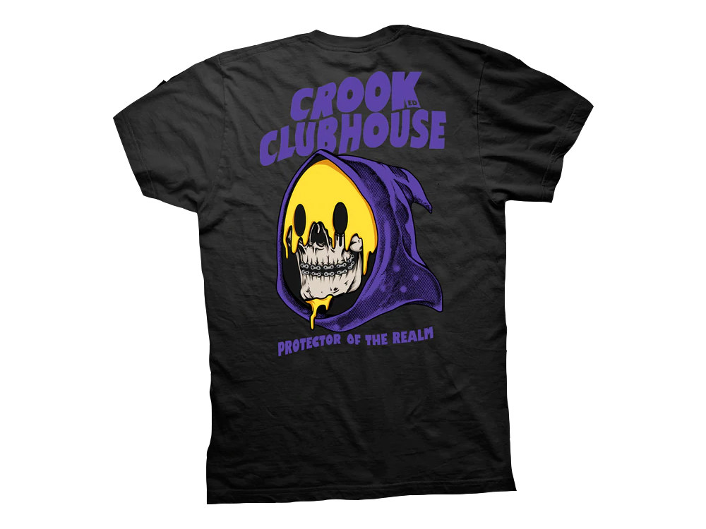 Crooked Clubhouse Skeletor Short Sleeve Tee. X-Large.