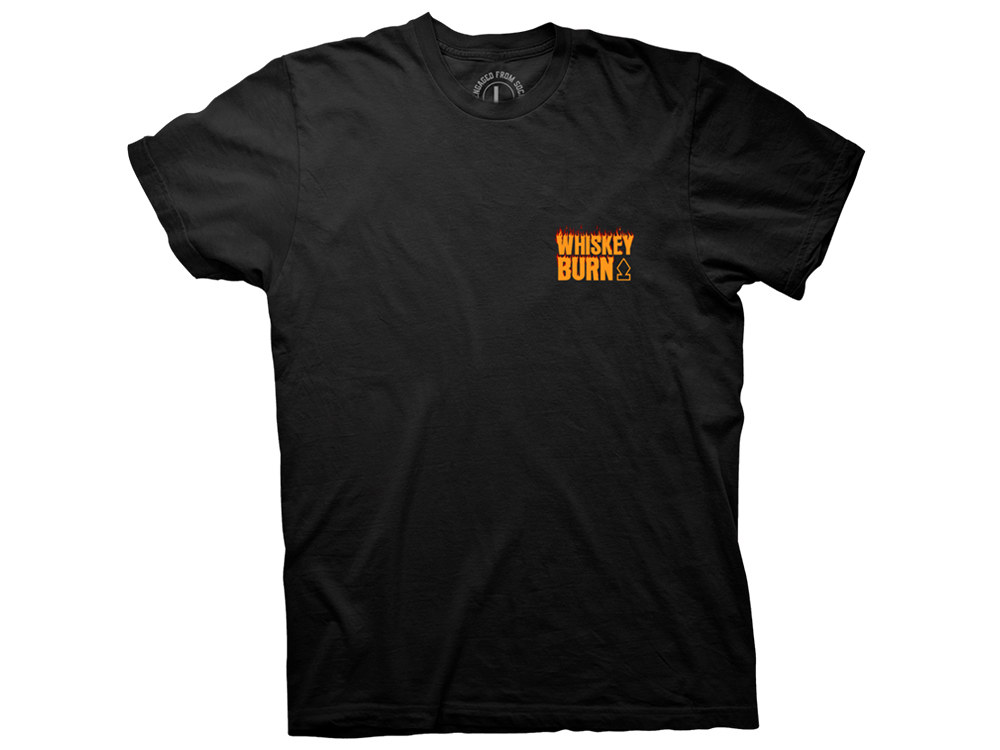 Crooked Clubhouse Black Whiskey Run Short Sleeve Tee. Large.