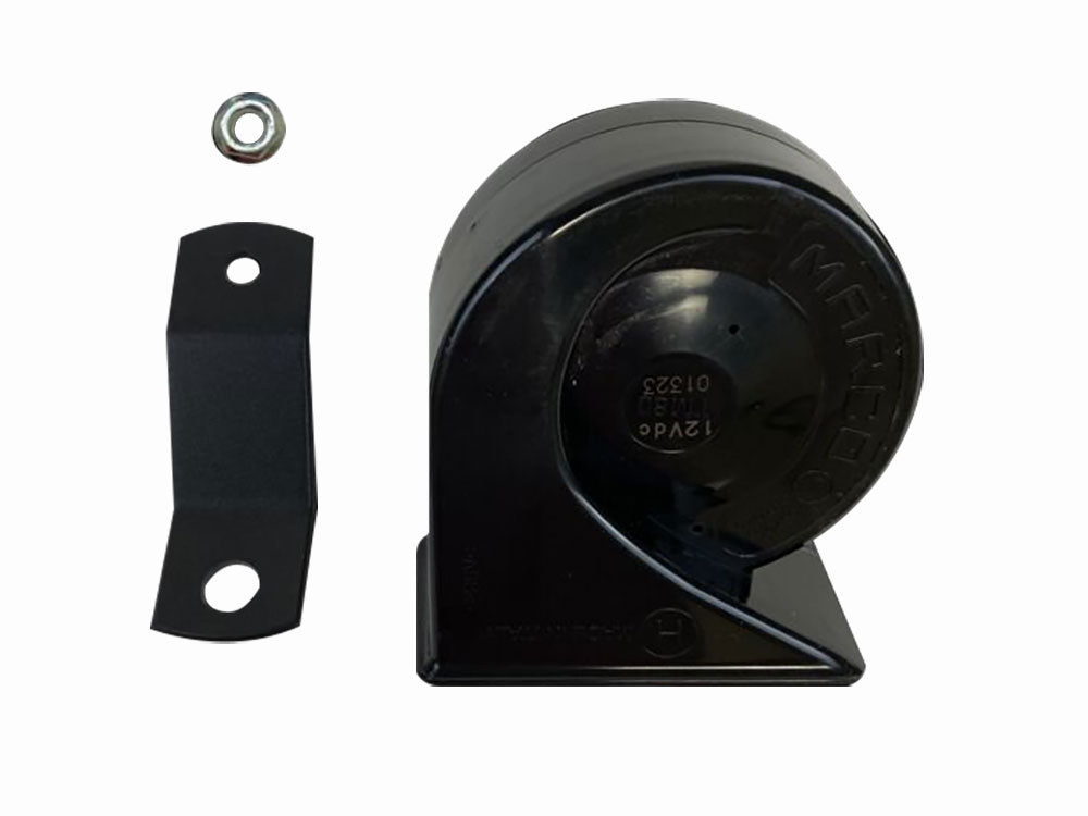 109db Electromagnetic Horn Kit - Black. Fits Softail 2018up