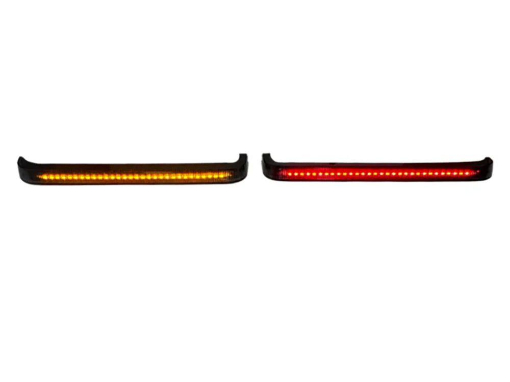 Custom Dynamics Sequential Low Profile Bagz Saddlebag Lights. Red Run/Brake, Amber Turn with Smoke Lens. Fits Touring 2026up