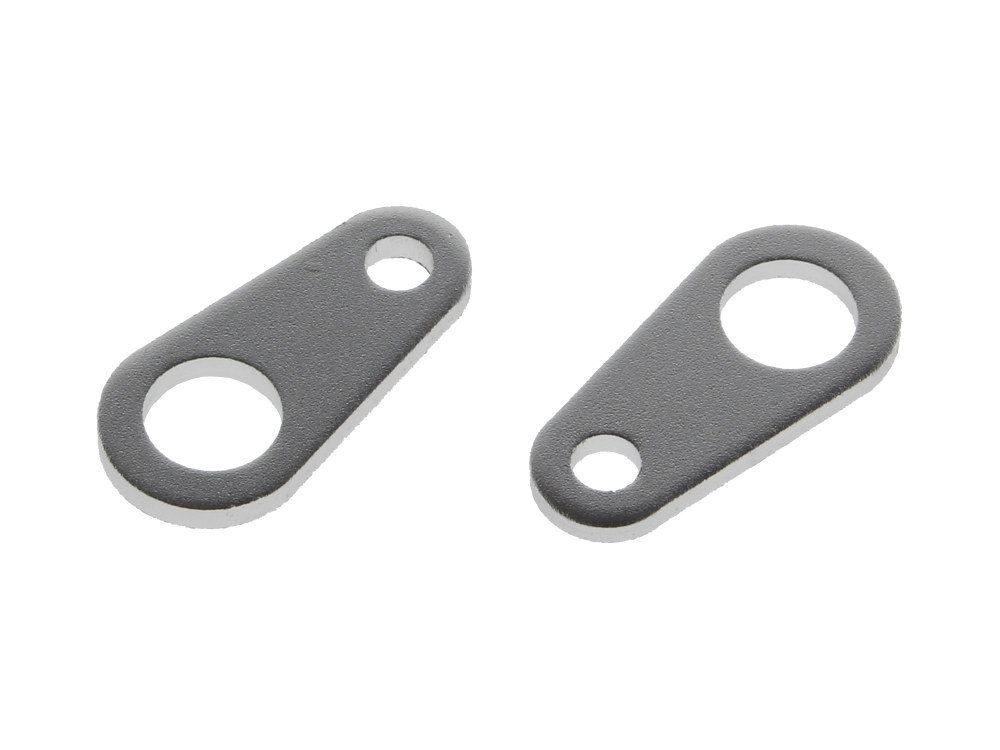 Micro Bullet Rear Turn Signal Mounting Brackets – Straight – Silver.