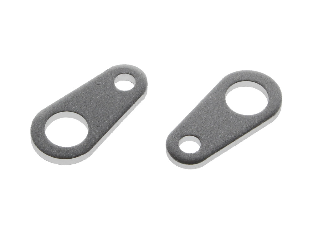 Micro Bullet Rear Turn Signal Mounting Brackets - Straight - Silver.