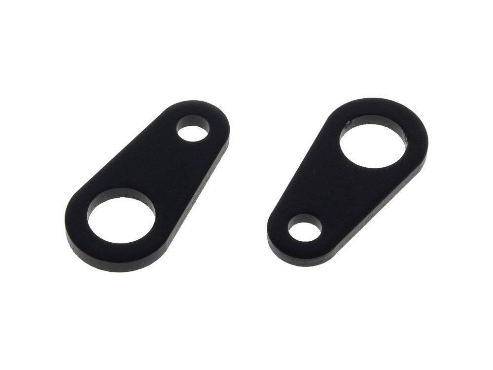 Micro Bullet Rear Turn Signal Mounting Brackets - Straight - Black.