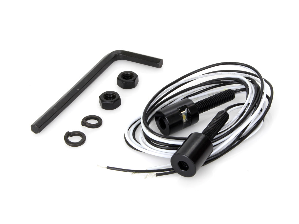 Number Plate Auxillary LED White Light Bolts - Black.
