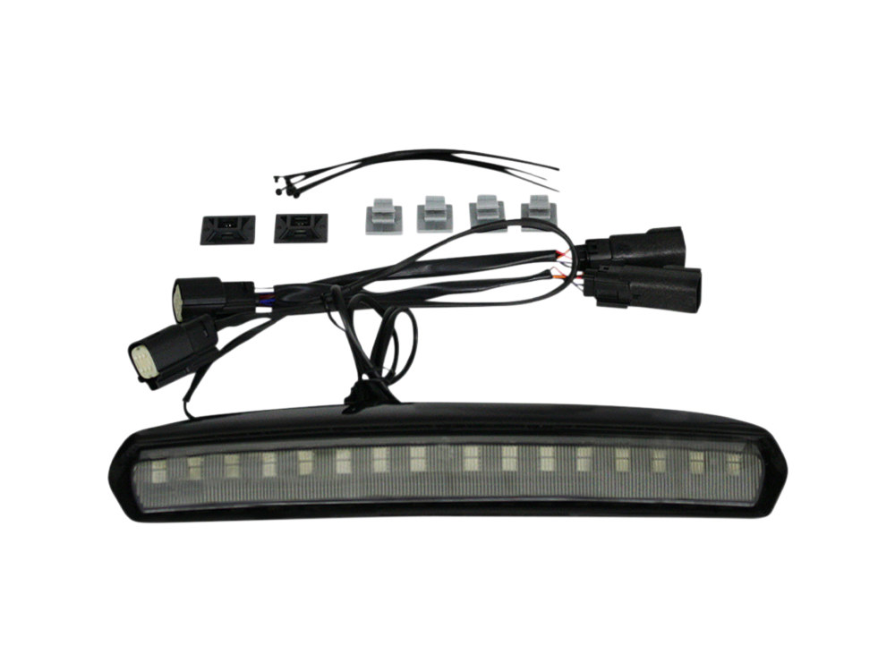 LED High Mount Tour Pak Light - Black Housing, Smoke Lens. Fits Touring 2014up.