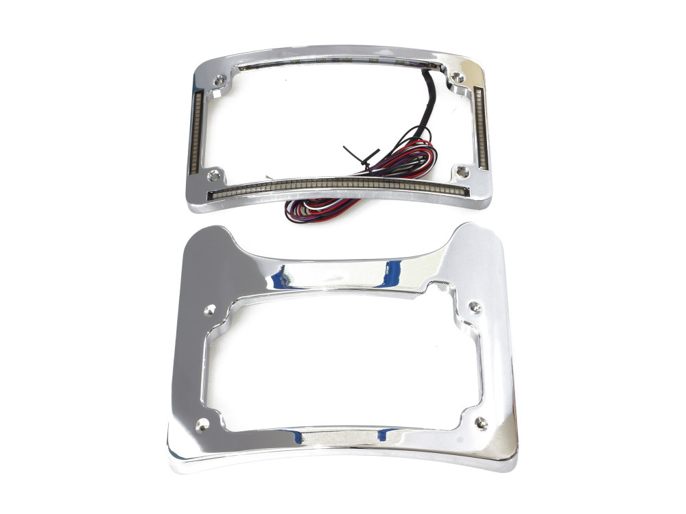 Turn Signal Eliminator Kit - Chrome with Amber LED's for Turn Signals. Fits Most Touring 2014-2024