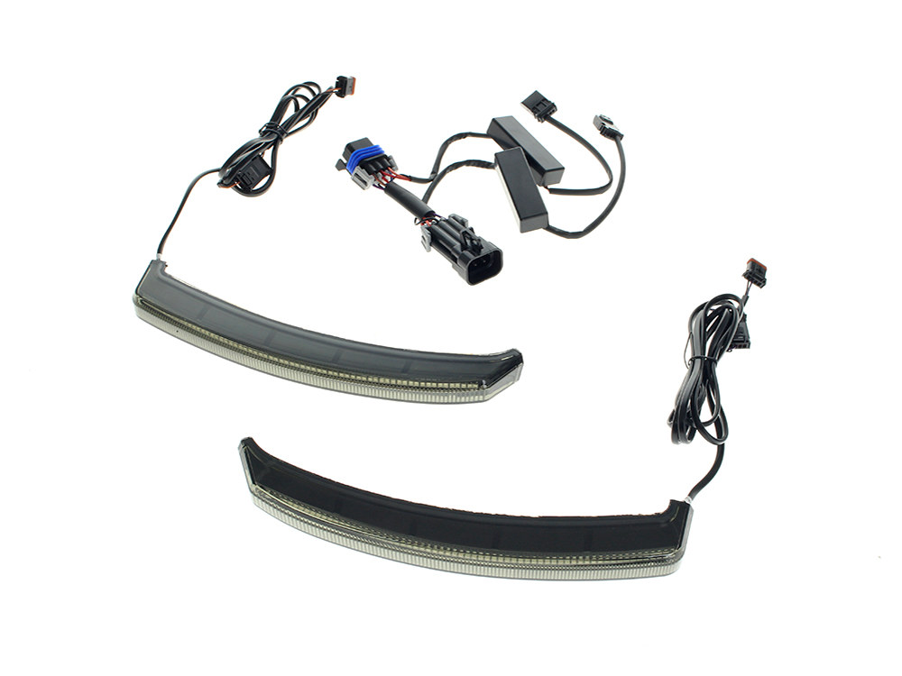 Bagz Saddlebag Lights. Red Run & Brake with Smoke Lens. Fits Indian 2019up with Hard Saddlebags