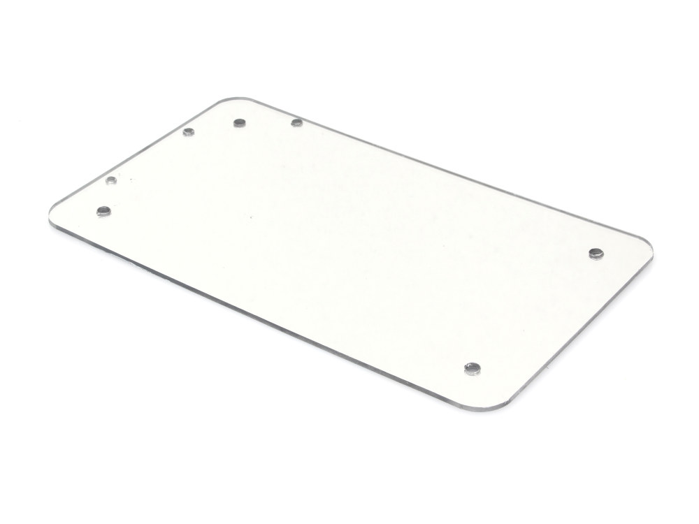 Flat Number Plate Backing Plate – Chrome.