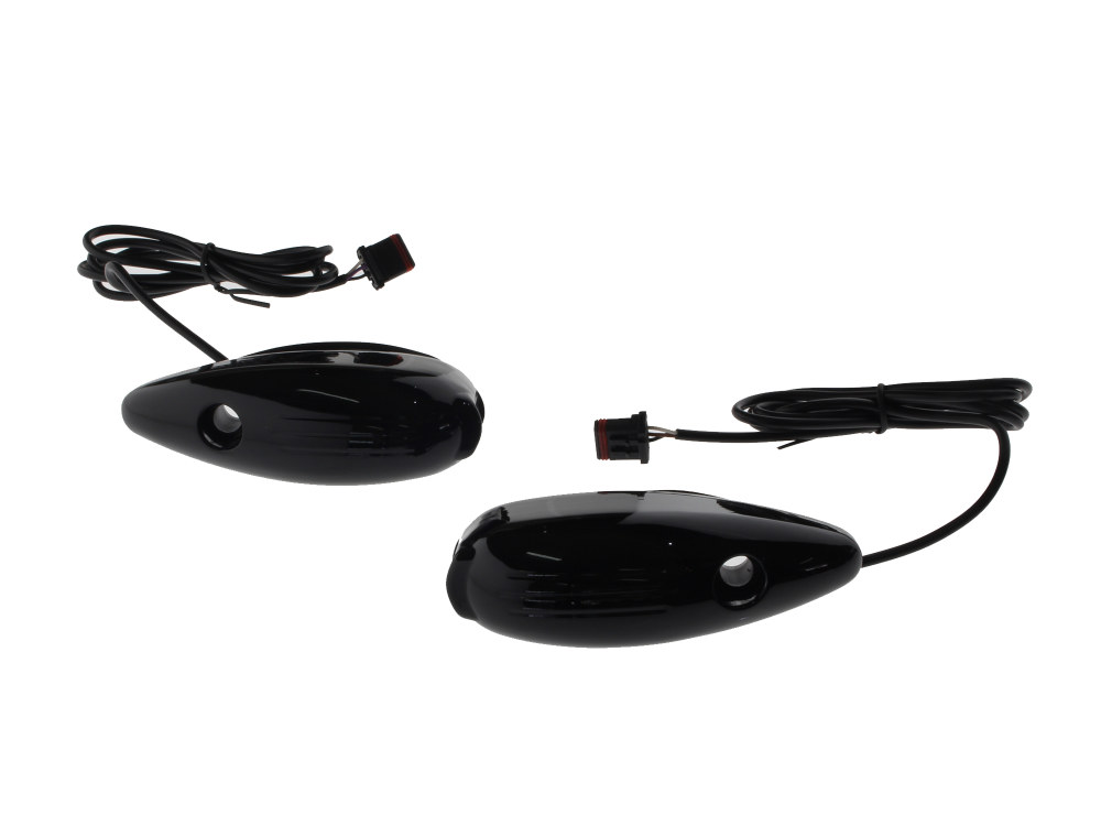 LED Front Dynamic Turn Signals - Black. Fits Road Glide 2015-2023