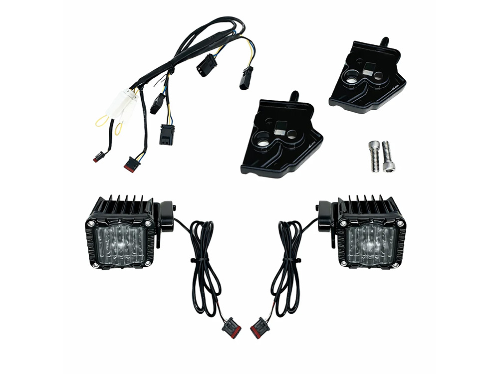 Shark Demon Turn Signals - Black. Fits CVO Street Glide 2023up & Street Glide 2024up - Custom Dynamics