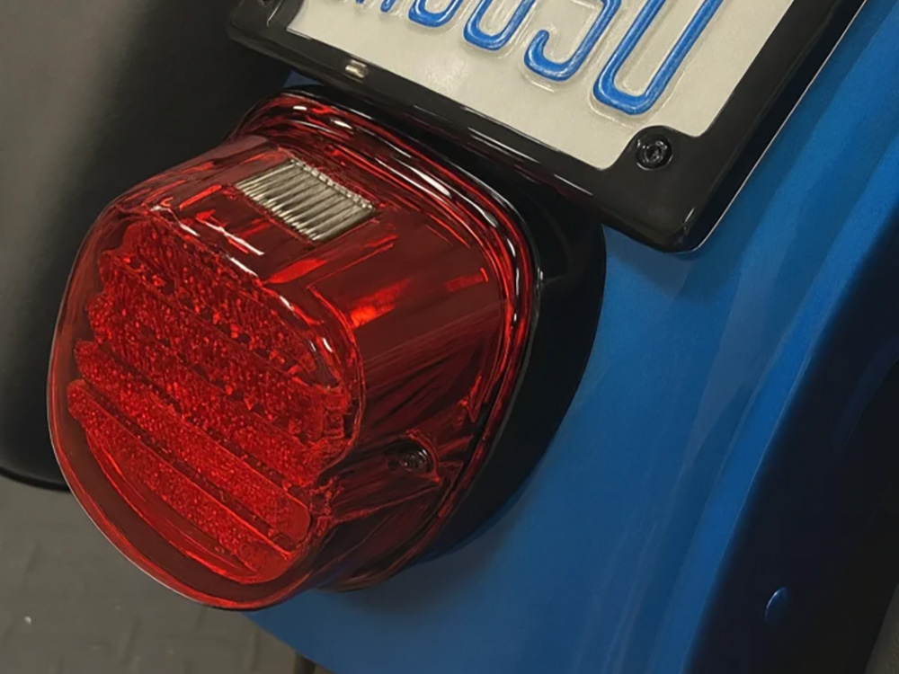 Taillight Base Plate Turn Signal Delete Tail Tidy - Black. Fits Heritage, Low Rider S & ST 2025-2026 - Custom Dynamics