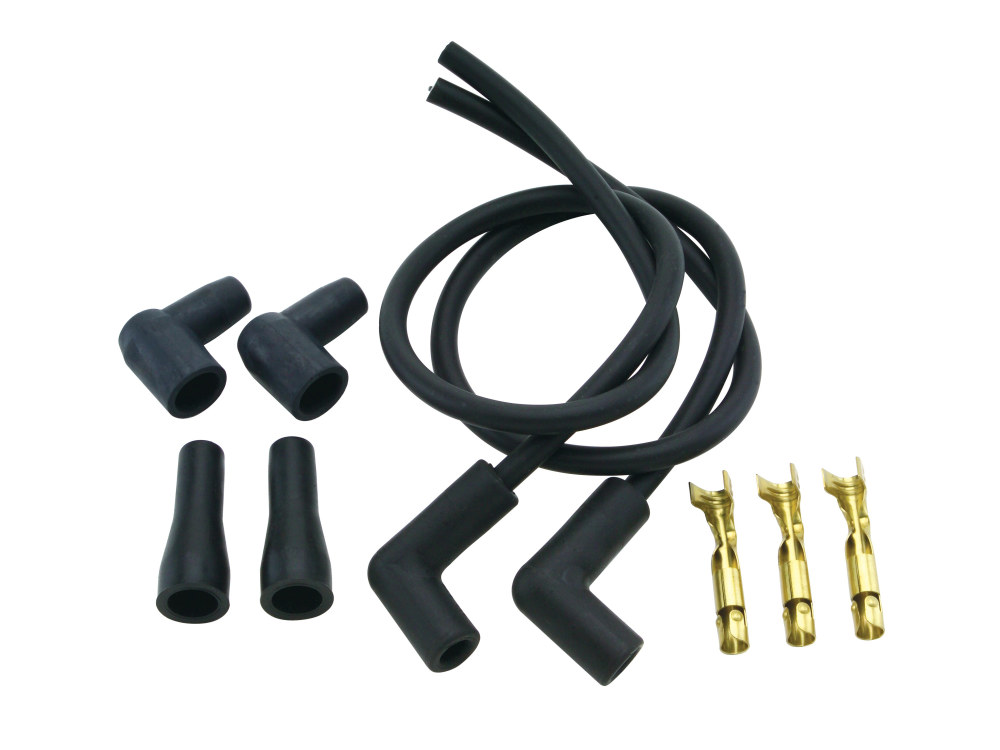 Spark Plug Wire Set - Black. Fits Universal or Custom Application