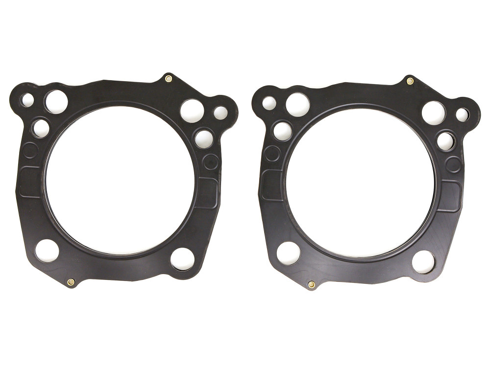 0.032in. Thick Cylinder MLX Head Gaskets. Fits Milwaukee-Eight 2017up with OEM 107 to 124 or OEM 114/117 to 128 & 4.250in. Big Bore Kit.