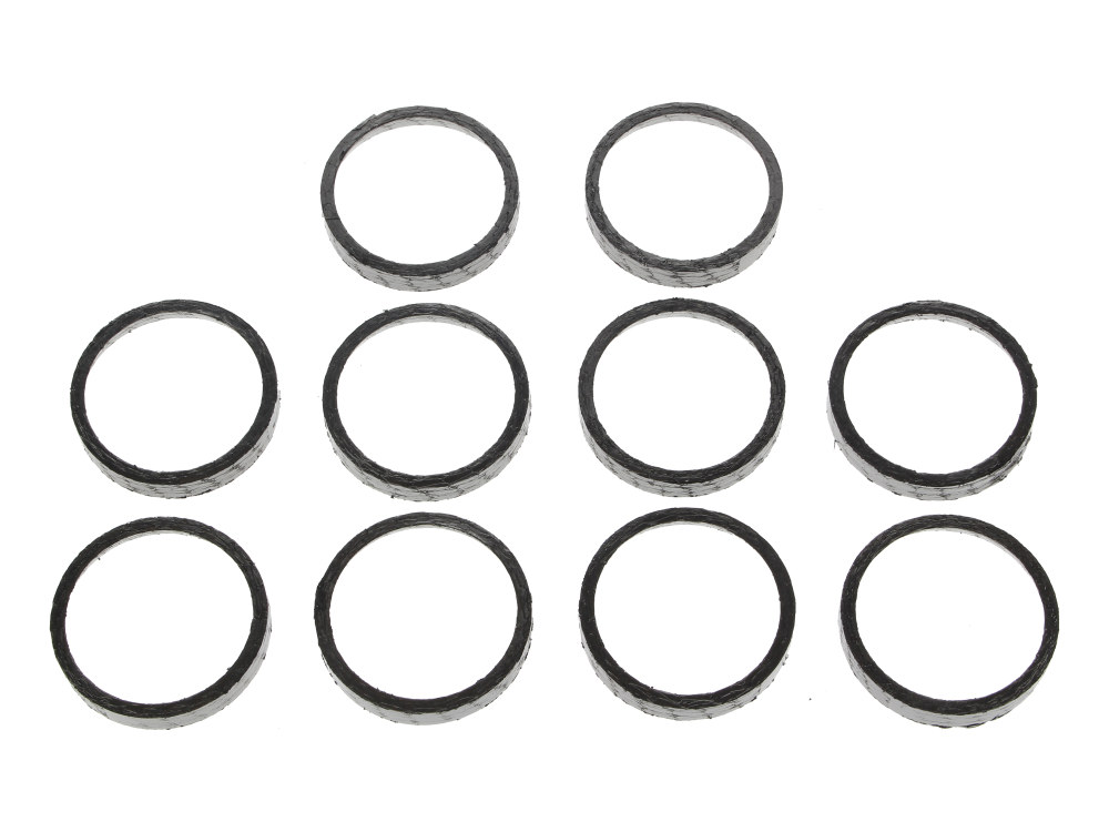 Tapered Exhaust Gasket - Pack of 10. Fits Big Twin 1984up & Sportster 1986-21.