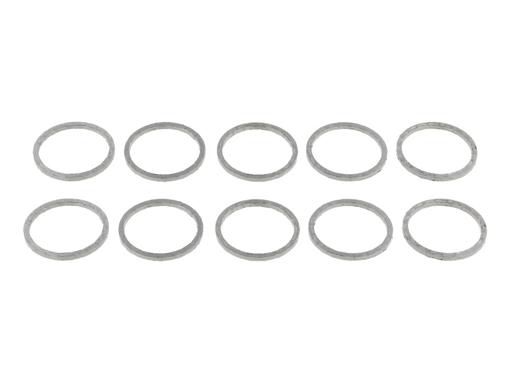 Race/Screamin Eagle Style Exhaust Gaskets - Pack of 10. Fits Big Twin 1984up & Sportster 1986-2021.