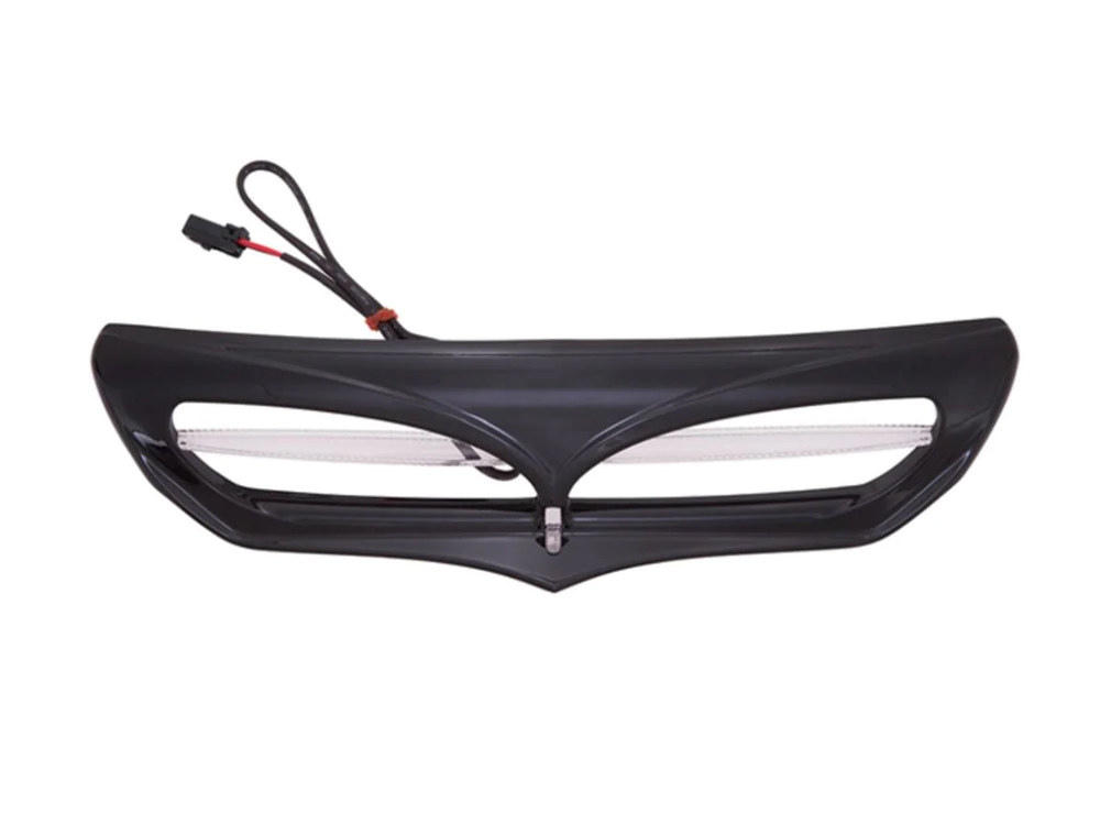 LED Batwing Vent Insert with White Running Light - Black. Fits Touring 2014-2023