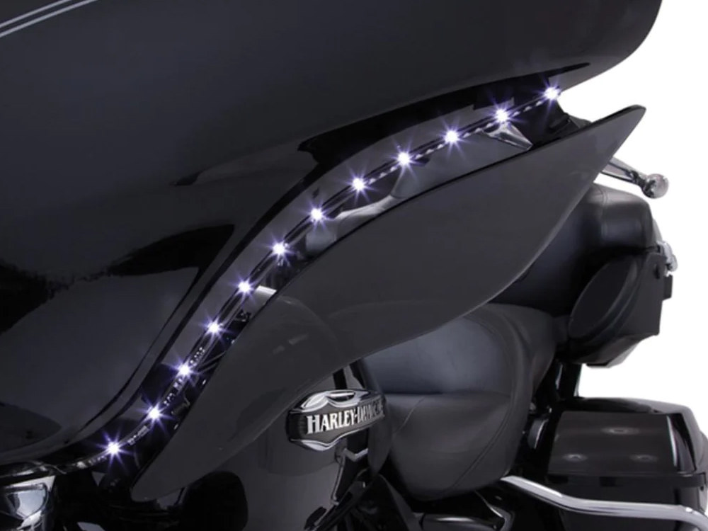 Bat Blades with Amber LED Turn Signals & White LED Running Lights. Fits Touring 2014up with Batwing Fairing