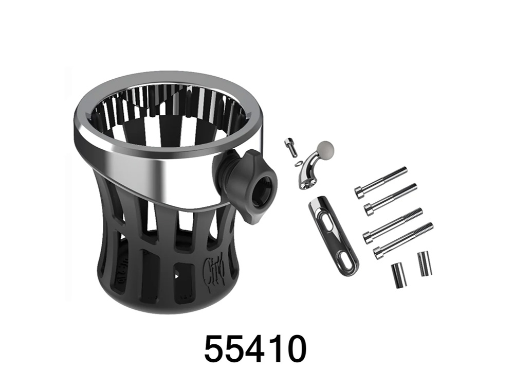 Drink Holder with Perch Mount - Chrome