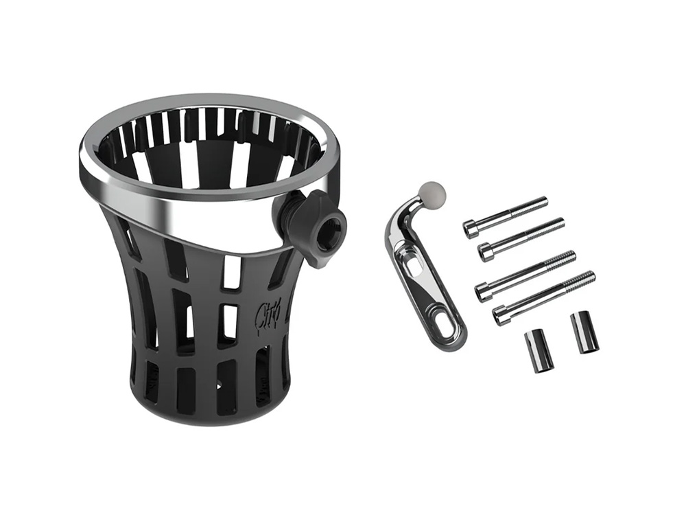 Ciro3D Big Ass Drink Holder with Perch Mount - Chrome