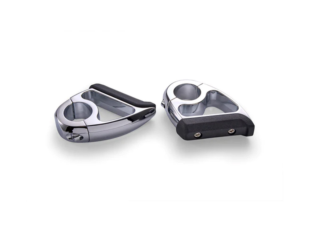 Toe Rest Cruise Pegs - Chrome. Fits Models with 1-1/4in. Crash Bars.