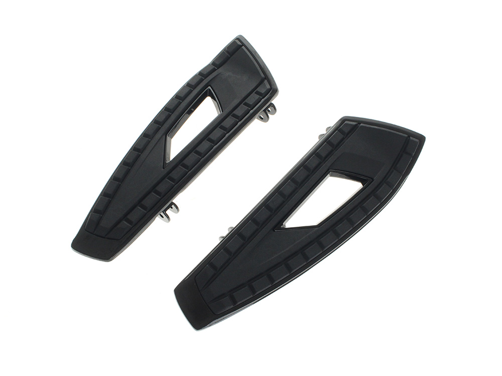 Front Chicane Floorboards - Black. Fits Touring 1980up, FL Softail 1986-2017 & Dyna Switchback 2012-2016