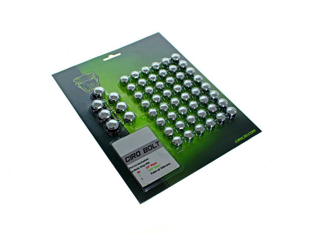 Engine, Transmission & Primary Bolt Cover Kit - Chrome. Fits Twin Cam 1999-2017