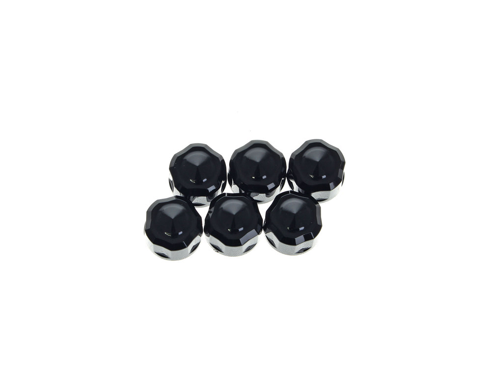 Diamond Cut Bolt Covers – Black. Fits Socket Head Bolt with 5/16in. Thread. Pack of 6