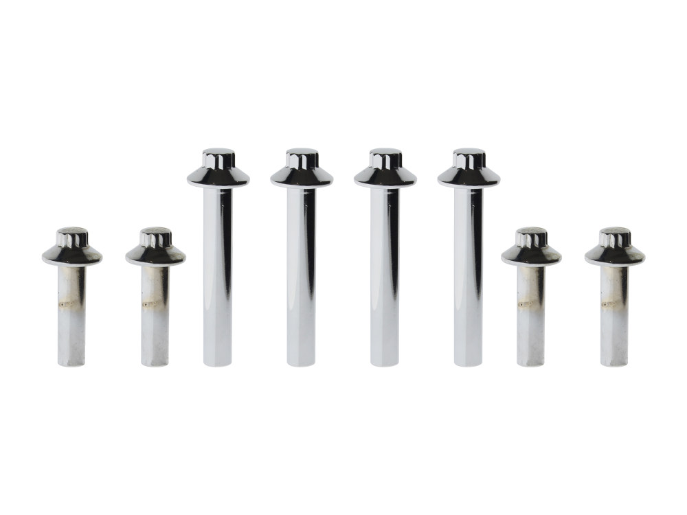 Head Bolts with Polished 12 Point - Chrome. Fits Big Twin 1992-2017 & Sportster 1993-2021.