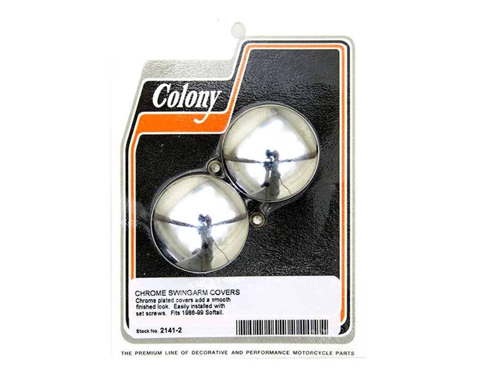 Swingarm Pivot Bolt Covers - Chrome. Fits Softail 1986-1999.