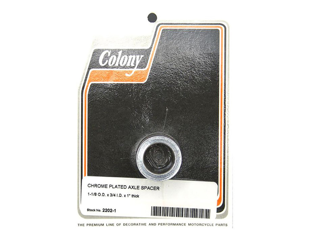 1in. Thick x 3/4in. Inside Diameter Axle Spacer - Chrome.