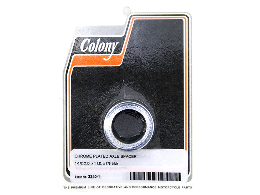 7/8in. Thick x 1in. or 25mm Inside Diameter Axle Spacer - Chrome.