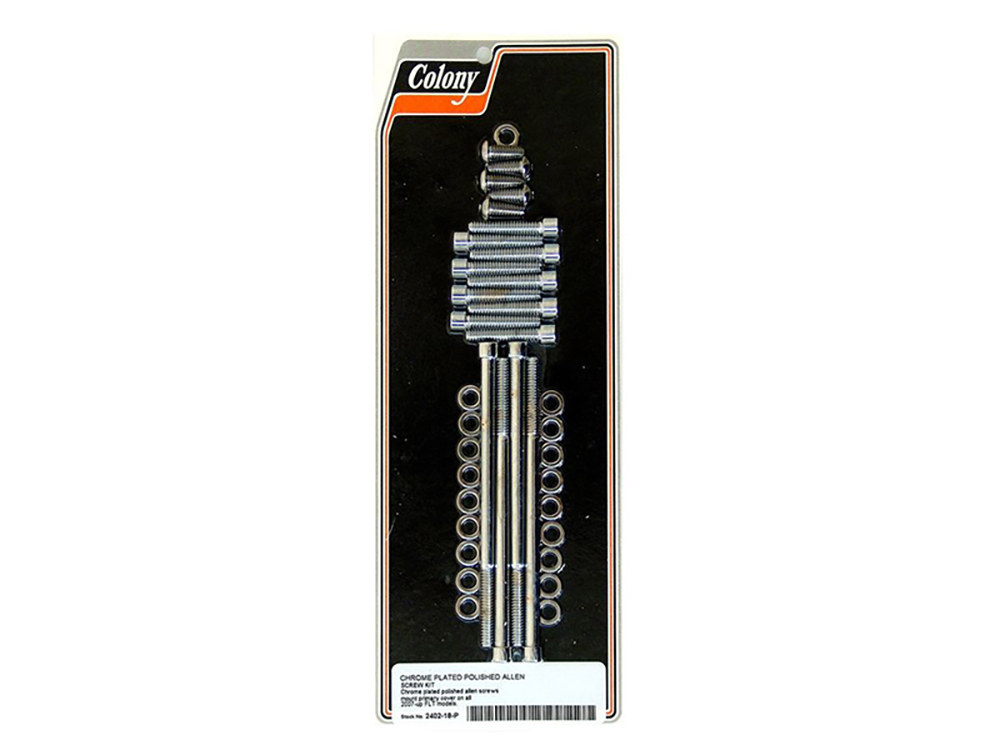 Colony Machine Primary Cover Bolts - Chrome. Fits Touring 2007-2016