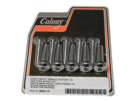 Front Torx Disc Bolts – Pack of 10. Fits Touring 2014up with Traditional Hub Mount Discs.