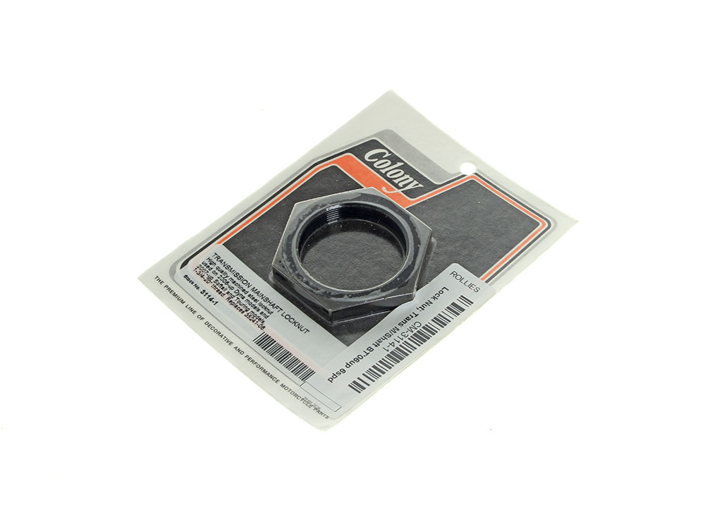 Transmission MainShaft Locknut. Fits Dyna 2006-2017, Softail 2007up & Touring 2007up